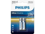 BATTERIES PHILIPS ULTRA ALKALINE AAA LR03 (2 PCS BLISTER)
