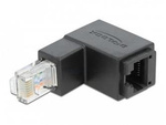 ADAPTER RJ-45(M) -> RJ-45(F) KAT.6 UTP ANGLED BLACK DELOCK
