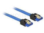 SATA DATA III (6GB/S) F/F CABLE 70CM BLUE WITH GOLD CLIPS