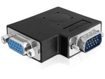 DELOCK ADAPTER VGA MALE / FEMALE 90° SIDEWAYS ANGLED DELOCK
