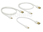 Kabel Usb Micro(M)->Usb-A(M) 2.0 0.3m 0.6m 0.9m Zestaw Biały Delock