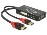 ADAPTER HDMI(M)->DISPLAYPORT/DVI/VGA 4K DELOCK