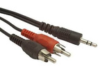 MINIJACK 3.5MM(M) 3 PIN->2X RCA (CHINCH)(M) CABLE 2.5M NATEC EXTREME MEDIA (BLISTER)