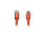 Patchcord Kat.5e Utp Płaski 1m Czerwony Fluke Passed Lanberg