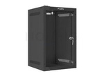 Szafa Instalacyjna Rack Wisząca 10" 9u 280x310 Czarna Drzwi Szklane Lanberg (Flat Pack)