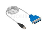 Adapter Usb-A(M)->Lpt 36pin (Db36)(M) Na Kablu 140cm Biały Lanberg Ad-0028-W