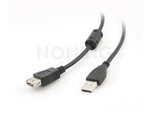 EXTENSION CABLE USB 2.0 AM-AF +FERRITE CORE 1,8M GEMBIRD