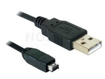 Kabel Usb Mini(M) 4 Pin->Usb-A(M) 2.0 1.5m Czarny (Hirose) Delock