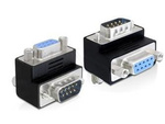 Adapter Db9(F)->Db9(M) Kątowy 270" Czarny Delock