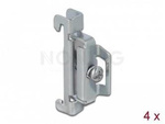 DELOCK DIN RAIL END CLAMP STAINLESS STEEL SCREWABLE 4 PIECES
