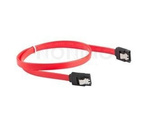SATA DATA III (6GB/S) F/F CABLE  70CM METAL CLIPS RED LANBERG