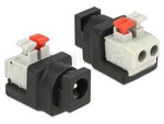 Adapter Terminal Block 2pin(Push Button)->Dc 5.5 X 2.1mm(F) Delock