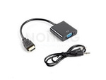 Adapter Hdmi(M)->Vga(F)+Minijack 3.5mm(F) Na Kablu 20cm Lanberg