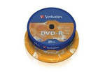 DVD-R VERBATIM 4.7GB X16 MATT SILVER (25 CAKE)