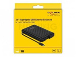 DELOCK 2.5 EXTERNAL ENCLOSURE SATA HDD/SSD USB-C 3.0 IP66 BLACK