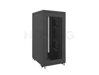 Szafa Instalacyjna Rack Stojąca 19" 27u 800x1000 Czarna Drzwi Perforowane Lcd Lanberg (Flat Pack)