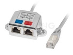 ADAPTER LAN SPLITTER RJ45->2X RJ45 FTP LANBERG AD-0026-S