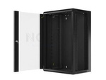 Szafa Instalacyjna Rack Wisząca 19" 18u 570x450 Szybki Montaż Czarna Lanberg (Flat Pack)