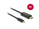 USB-C(M)->HDMI(M) CABLE 4K 30HZ 2M (DP ALT MODE) BLACK DELOCK