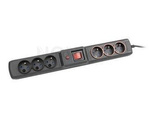 SURGE PROTECTION ARMAC MULTI M33 4.5M BLACK (6 OUTLETS)