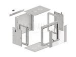 19" WALL-MOUNTED RACK 9U/570X450 DEMOUNTED FAST ASSEMBLING FLAT PACK GREY LANBERG