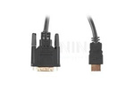 Kabel Hdmi(M)->Dvi-D(M)(24+1) 5m 4k 30hz Czarny Dual Link Pozłacane Styki Lanberg