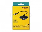 USB HUB 3.0 DELOCK 4 PORT EXTERNAL BLACK