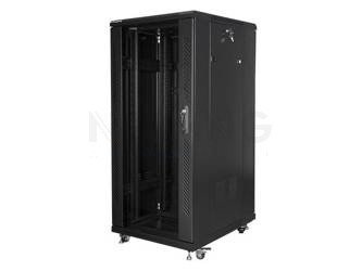 Szafa Instalacyjna Rack Stojąca 19" 27u 600x800 Czarna Lanberg (Flat Pack)