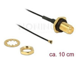 RP-SMA JACK BULKHEAD->MHF/U.FL-LP-088 ANTENNA ADAPTER ON CABLE 10CM DELOCK