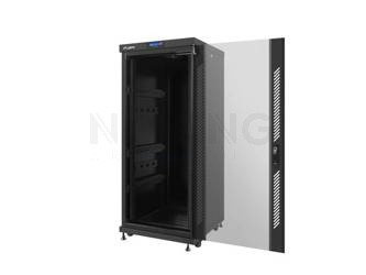 Szafa Instalacyjna Rack Stojąca 19" 27u 600x600 Czarna Drzwi Szklane Lcd Lanberg (Flat Pack)