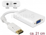 DISPLAYPORT(M) 1.1->VGA(F)+MINIJACK 3.5MM(F) ADAPTER + USB MICRO-B(F) POWER ON CABLE 8CM DELOCK