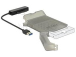 Adapter Usb-A(M) 3.0->Sata Data Iii (6gb/S) 22pin(F) Obudowa Ochronna Hdd Czarny Delock