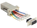 Adapter Serial 9pin Db9 (Com)(M)->Rj45(F) Szary (Assembly Kit) Delock