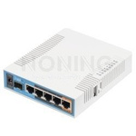 hAP ac Dual concurrent triple chain 2.4/5GHz AP, 802.11ac/a/n/b/g, Five Gigabit Ethernet ports, PoE-out on port 5, SFP, USB for 3G/4G support or storage