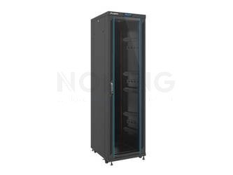 Szafa Instalacyjna Rack Stojąca 19" 42u 600x800 Czarna Drzwi Szklane Lcd Lanberg (Flat Pack)