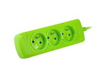POWER STRIP ARMAC ARCOLOR 3 3.0M GREEN 3X 230V FRENCH OUTLETS