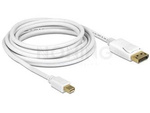 DISPLAYPORT MINI(M)->DISPLAYPORT(M) CABLE V1.2 4K 2M WHITE DELOCK