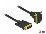 DVI-D(M)(24+1)->DVI-D(M)(24+1) CABLE 3M ANGLED DOWN BLACK DELOCK