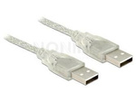 Kabel Usb-A M/M 2.0 3m Przezroczysty Delock