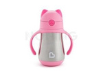 MUNCHKIN COOL CAT STAINLESS STEEL CUP 8OZ/237ML PINK