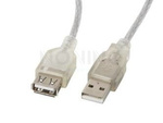 EXTENSION CABLE USB 2.0 AM-AF FERRITE TRANSPARENT 3M LANBERG CA-USBE-12CC-0030-TR