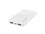 POWER BANK NATEC EXTREME MEDIA TREVI SLIM 10000MAH 2X USB-A + 1X USB-C WHITE