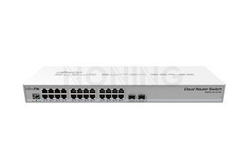 CRS326-24G-2S+RM 24 Gigabit port switch with 2 x SFP+ cages in 1U rackmount case, Dual boot (RouterOS or SwitchOS)