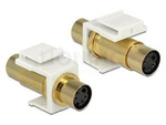 KEYSTONE MODULE MINI-DIN 4 PIN FEMALE > FEMALE GOLD PLATED