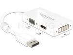 DELOCK ADAPTER MINI DISPLAYPORT 1.1 MALE > DISPLAYPORT / HDMI / DVI FEMALE PASSIVE BLACK