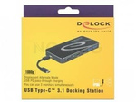 DELOCK USB TYPE-C™ 3.1 DOCKING STATION HDMI + DP + VGA 1080P, USB HUB AND USB PD FUNCTION