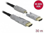 HDMI/HDMI MICRO->HDMI/HDMI MICRO M/M CABLE 4K 60HZ 30M BLACK OPTICAL ACTIVE DELOCK