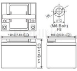 Akumulator AGM  12V 40Ah (196*165*170mm)