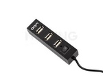 USB 2.0 HUB UGO MAIPO HU100 4-PORTS WITH SWITCH BLACK