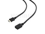 Przedłużacz Hdmi M/F V1.4 0.5m Czarny Gembird